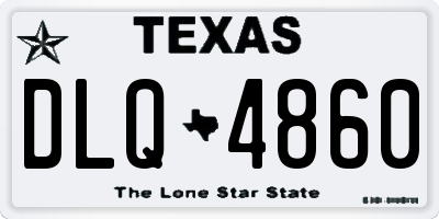 TX license plate DLQ4860