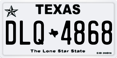 TX license plate DLQ4868