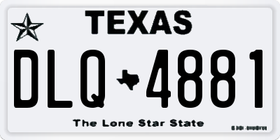 TX license plate DLQ4881