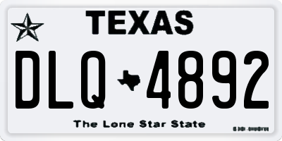 TX license plate DLQ4892