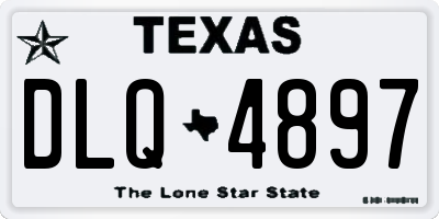 TX license plate DLQ4897