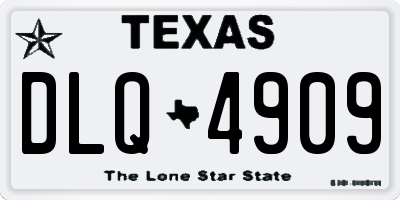 TX license plate DLQ4909