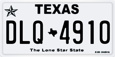 TX license plate DLQ4910