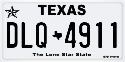 TX license plate DLQ4911