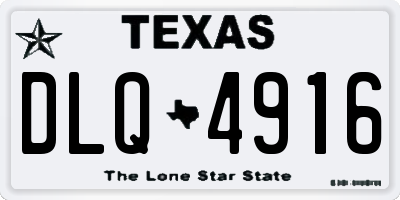 TX license plate DLQ4916
