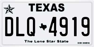 TX license plate DLQ4919