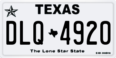 TX license plate DLQ4920