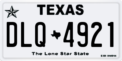TX license plate DLQ4921