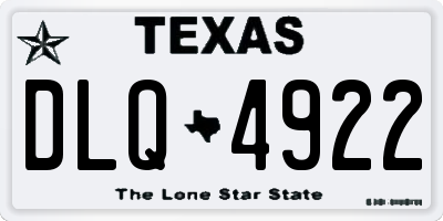 TX license plate DLQ4922