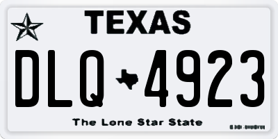 TX license plate DLQ4923