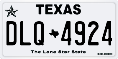 TX license plate DLQ4924