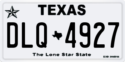 TX license plate DLQ4927