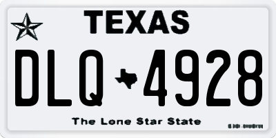 TX license plate DLQ4928