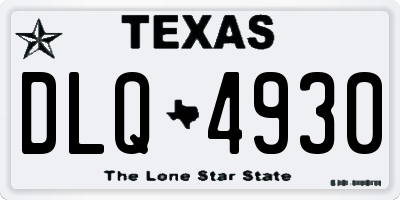 TX license plate DLQ4930