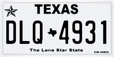 TX license plate DLQ4931
