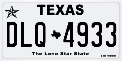 TX license plate DLQ4933