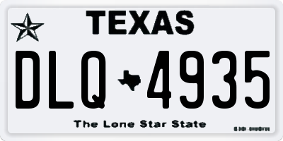 TX license plate DLQ4935