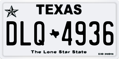 TX license plate DLQ4936