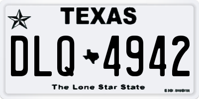 TX license plate DLQ4942