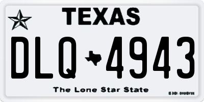 TX license plate DLQ4943