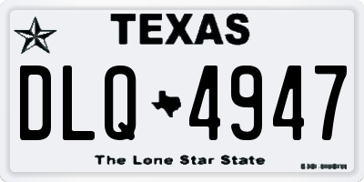 TX license plate DLQ4947
