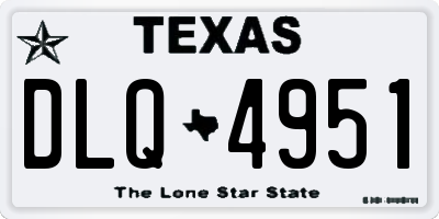TX license plate DLQ4951