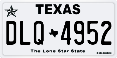 TX license plate DLQ4952