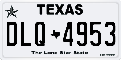 TX license plate DLQ4953