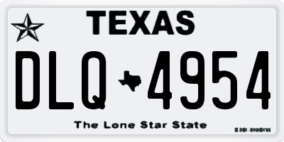 TX license plate DLQ4954