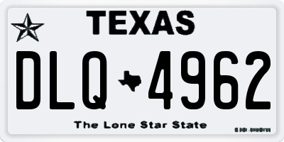 TX license plate DLQ4962