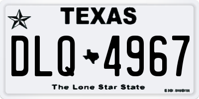 TX license plate DLQ4967