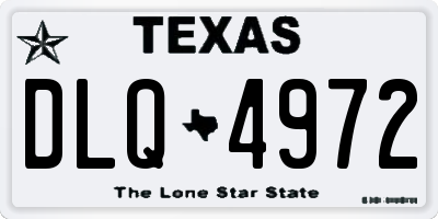 TX license plate DLQ4972