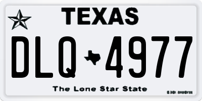 TX license plate DLQ4977