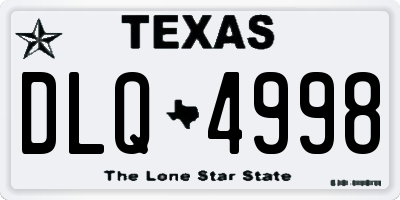 TX license plate DLQ4998