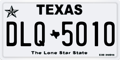 TX license plate DLQ5010