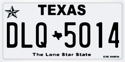 TX license plate DLQ5014