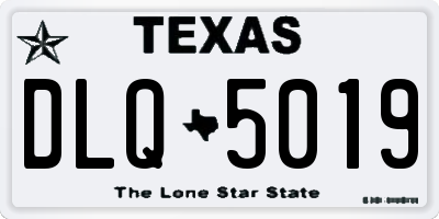 TX license plate DLQ5019