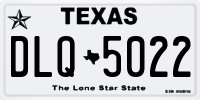 TX license plate DLQ5022