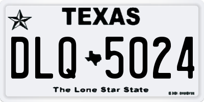 TX license plate DLQ5024