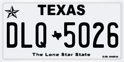 TX license plate DLQ5026