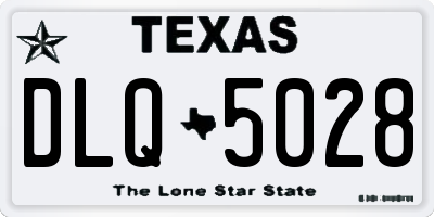 TX license plate DLQ5028