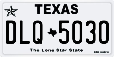 TX license plate DLQ5030