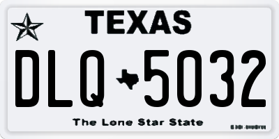 TX license plate DLQ5032