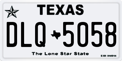 TX license plate DLQ5058