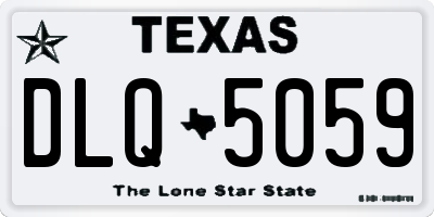 TX license plate DLQ5059