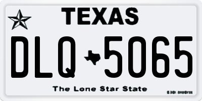 TX license plate DLQ5065