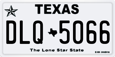 TX license plate DLQ5066