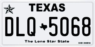 TX license plate DLQ5068