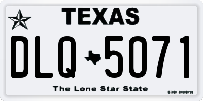 TX license plate DLQ5071