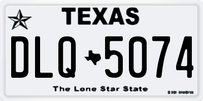 TX license plate DLQ5074